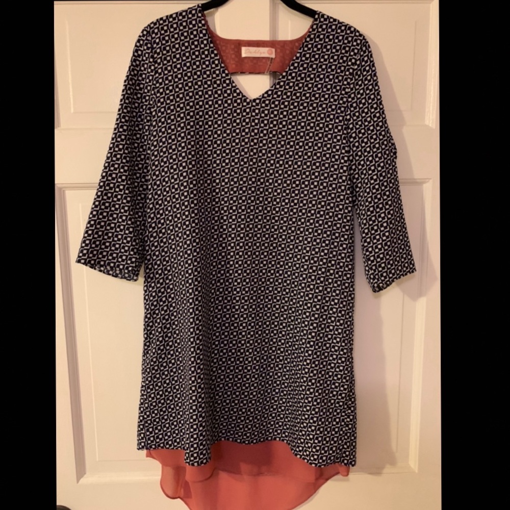 Scarf Patterned Shift Dress
